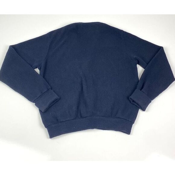 Vintage Izod Cardigan Sweater Mens Size Medium Navy Blue Grandpa Casual AB0034 - Picture 3 of 9